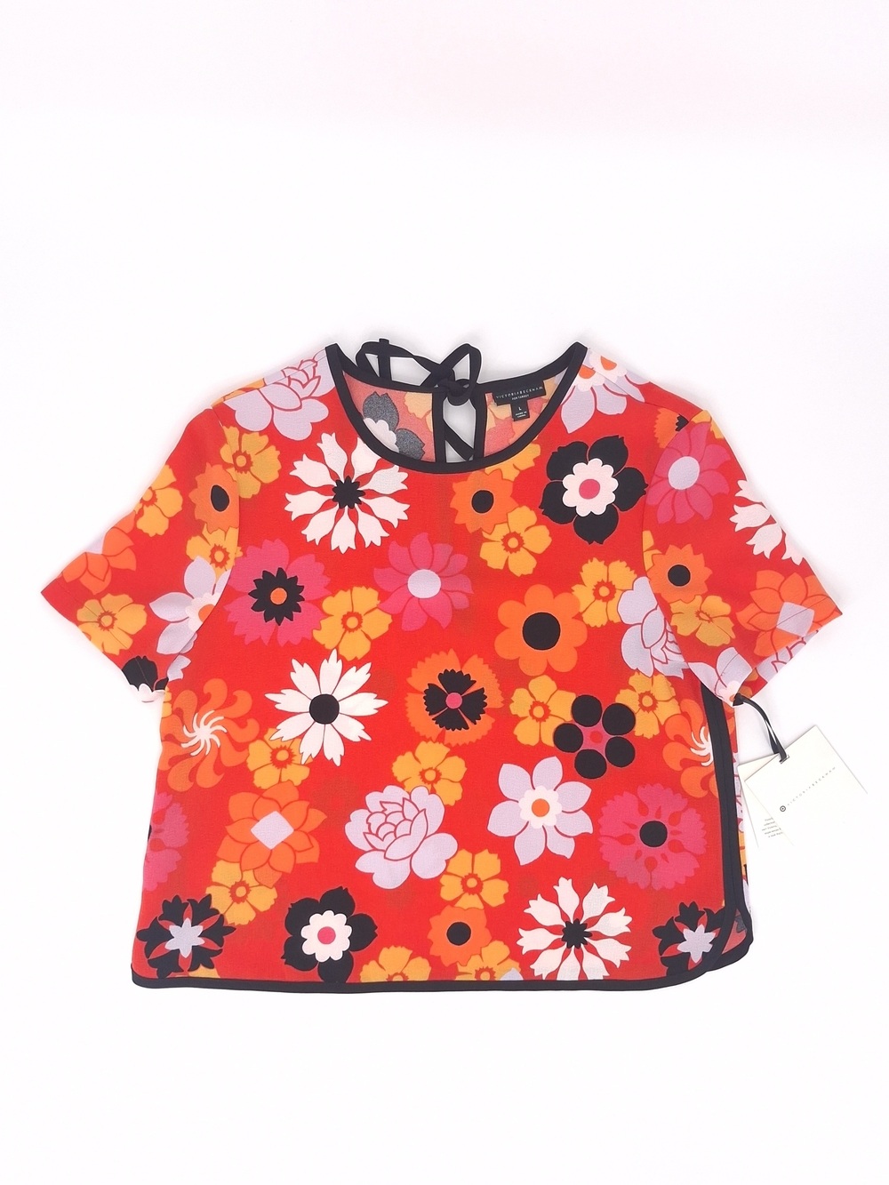 ✨NWT Victoria Beckham for Target Retro Floral Short Sleeve Top - Size L✨